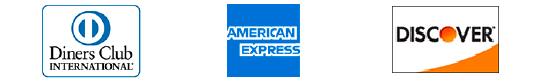 Diners Club、AMERICAN EXPRESS、DISCOVER
